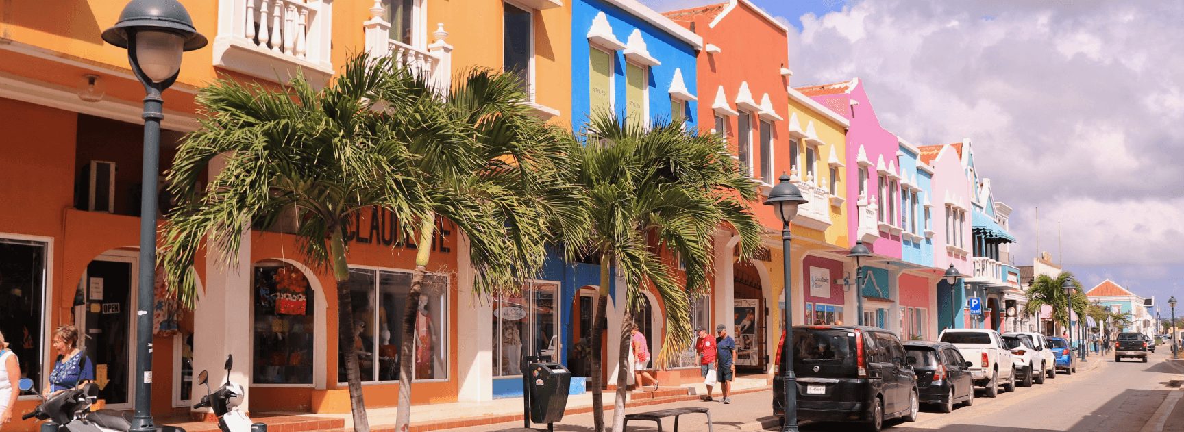 The main shopping street of Bonaire