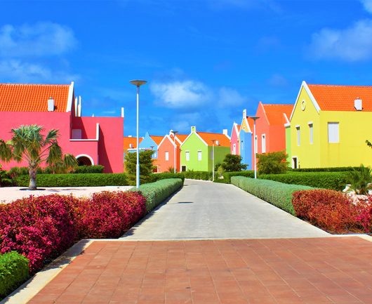 Colorful houses at Courtyard by Marriott Bonaire