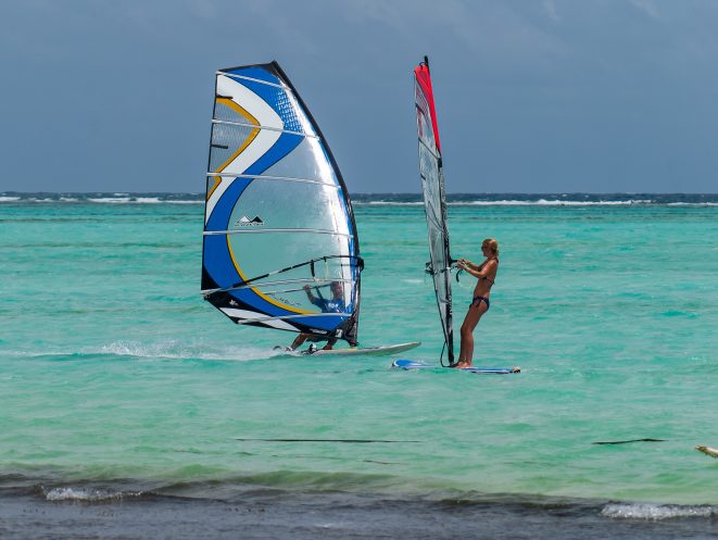Windsurfing on the island of Bonaire