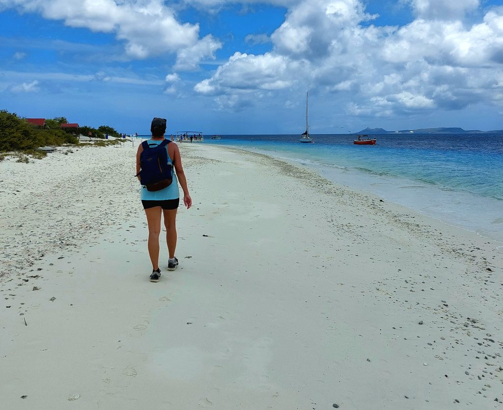Wandelaar op Klein Bonaire
