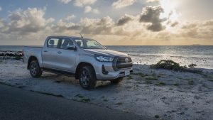 4x4 Toyota Hilux Pickup Truck near Salt Pier Bonaire