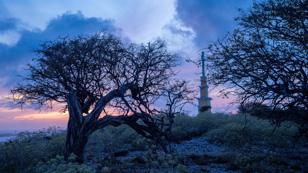 different angle at monument on seru largu during sunset
