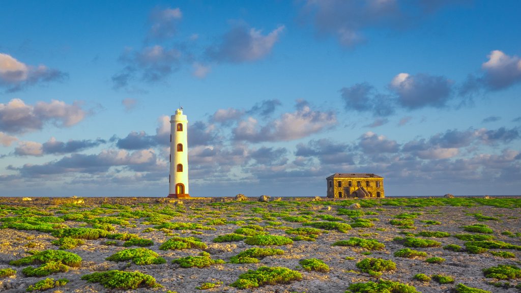 Lighthouse Spelonk Bonaire during golden hour