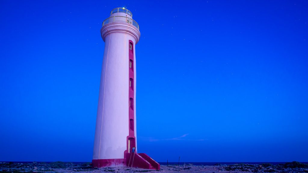 Lighthouse Willemstoren Bonaire during blue hour