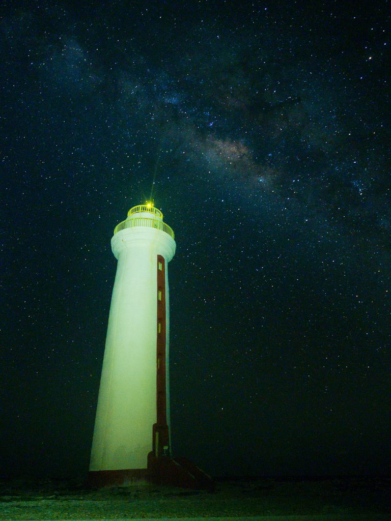 Willemstoren with Milkyway on Bonaire