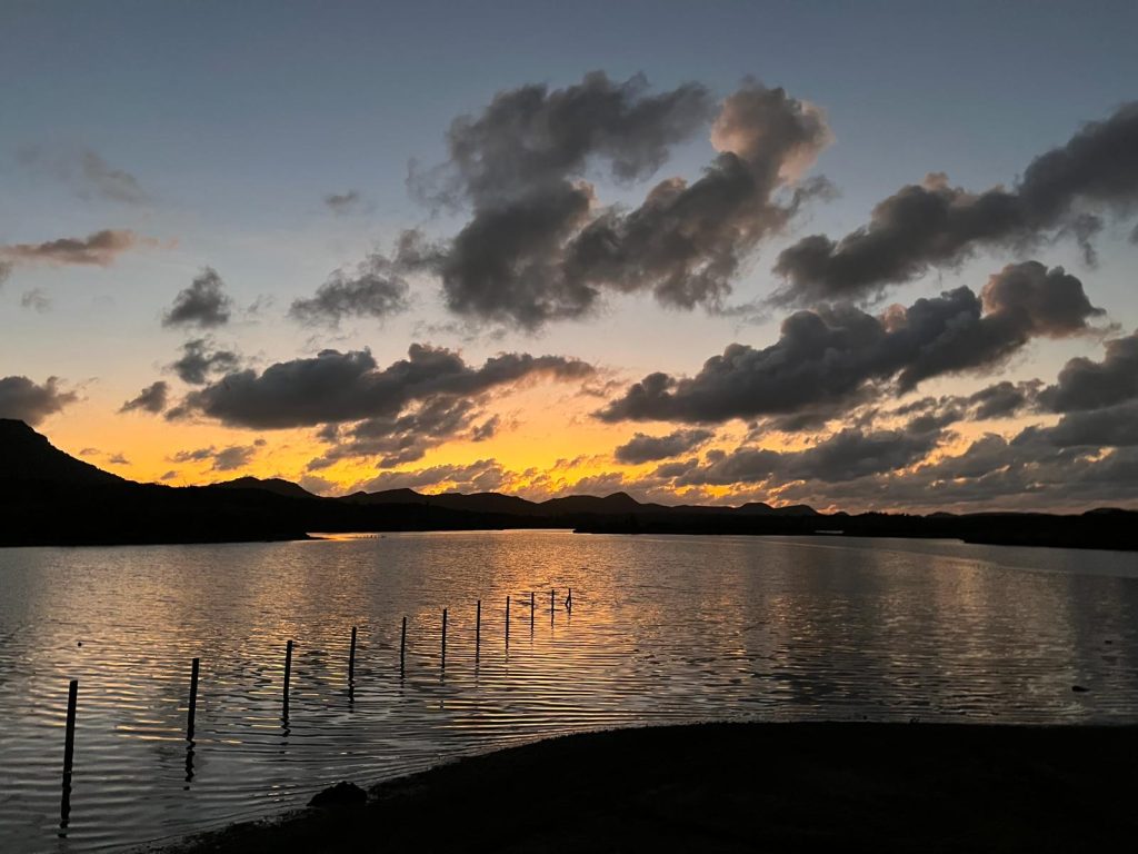 sunrise at the salinja near Slagbaai
