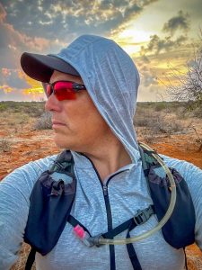 Luite Berkenbosch wearing an Evolved Mirage Sun Hoodie