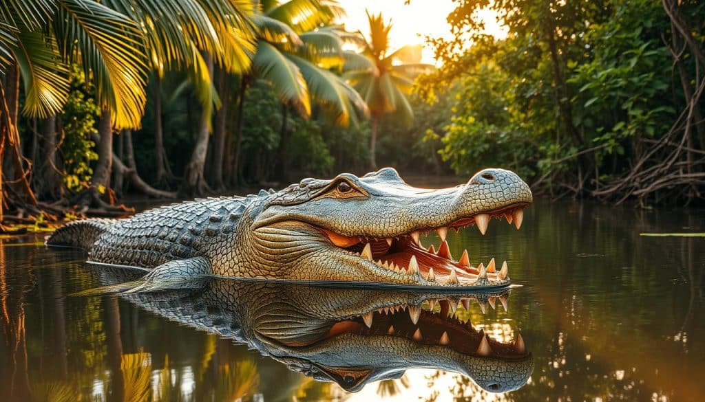 krokodil bonaire mangroven